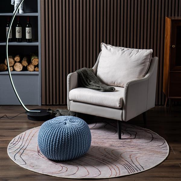 Living Room Furniture ottoman sturdy and durable functional stool or additional seating blue Hand-woven Sofa Footstool