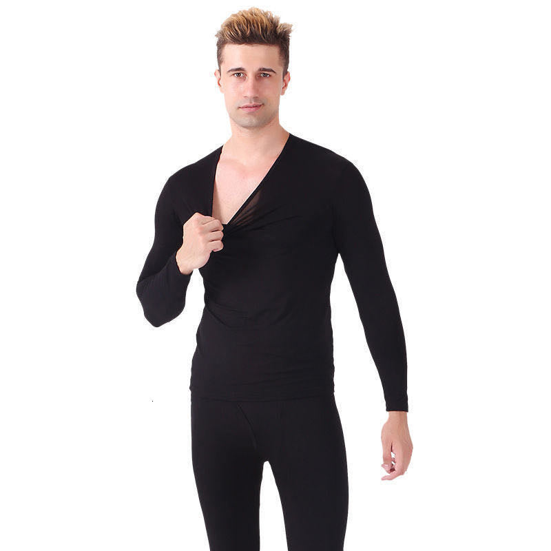 2021 New Suit Men&#039;s Modal Tracksuit 5xl Thermal Underwear for Plus Size Winter Solid Keep Warm Thermo Lingerie 28z8