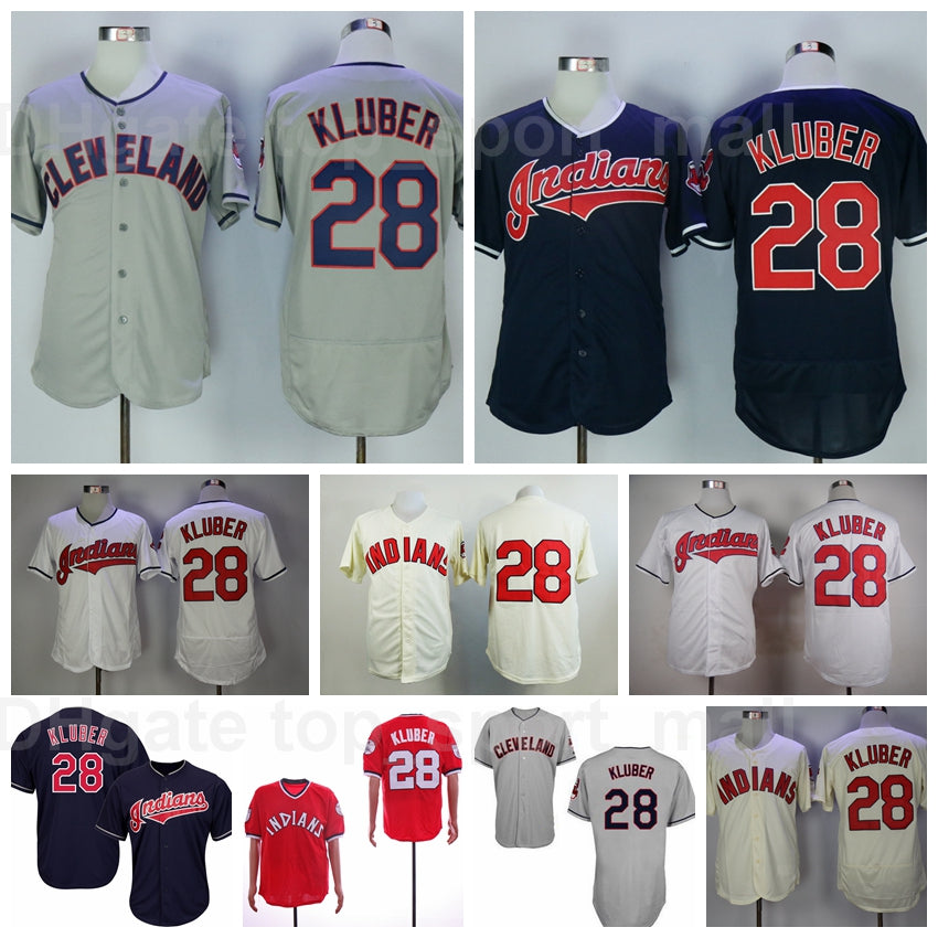 Men Retror 1976 Vintage Baseball 28 Corey Kluber Jersey Retire Pullover Navy Blue White Grey Beige Cooperstown Flexbase Cool Base Team