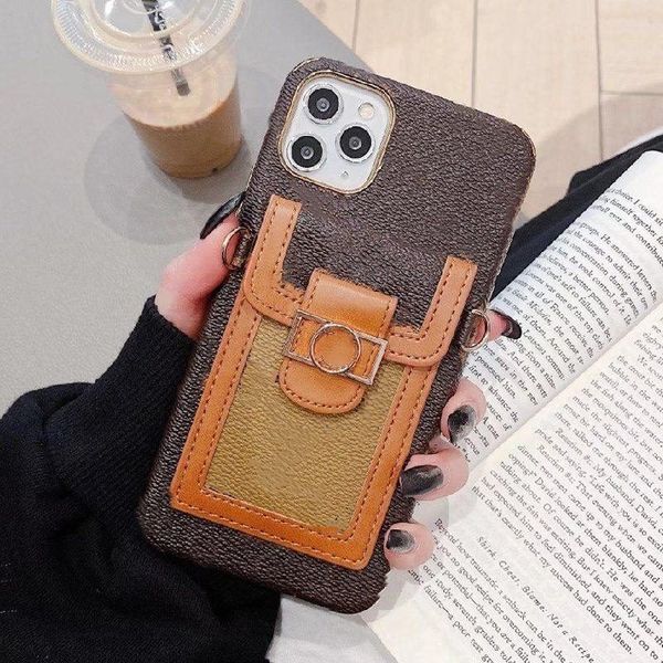 Fashion Designer Phone Cases for iphone 11pro 12 12pro 13 14 15 pro max XS XR Xsmax 7 8 plus Great Quality Leather Card Holder Pocket with L