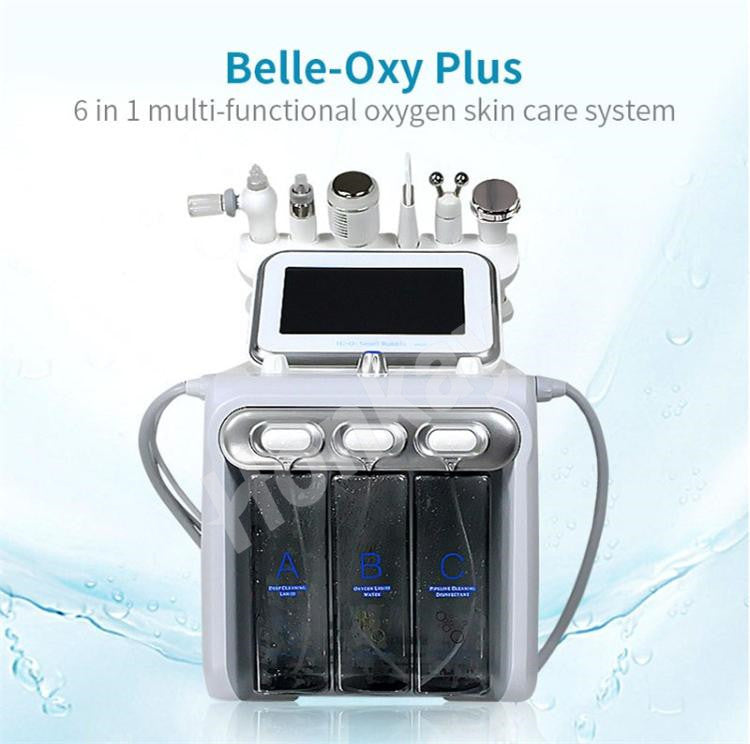 Multifunctional 6 in 1 Whitening small bubble beauty oxygen facial machine Facial Beauty Deep Cleansing RF Face Lifting Cold Hammer