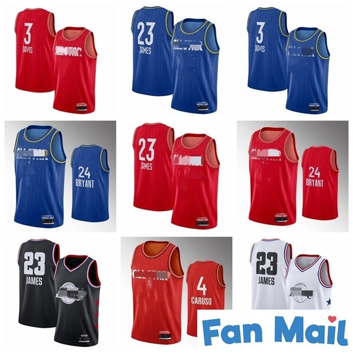 LeBron James Anthony\rDavis\rLos Angeles\rLakers\rMen 2020 All-Star Game Swingman Finished Basketball Jersey Blue Red