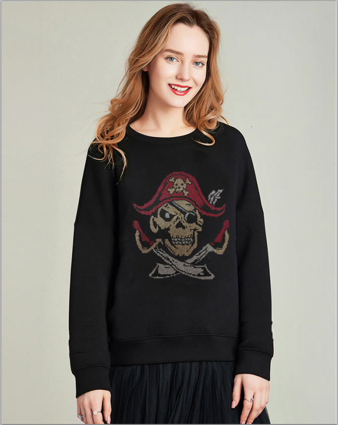 2021 New Women&#039;s Summer Winter Hoody Casual Sweatshirts Hot Drill Style Girls Fashion Tops Diamond Stone Hoodies P2lq