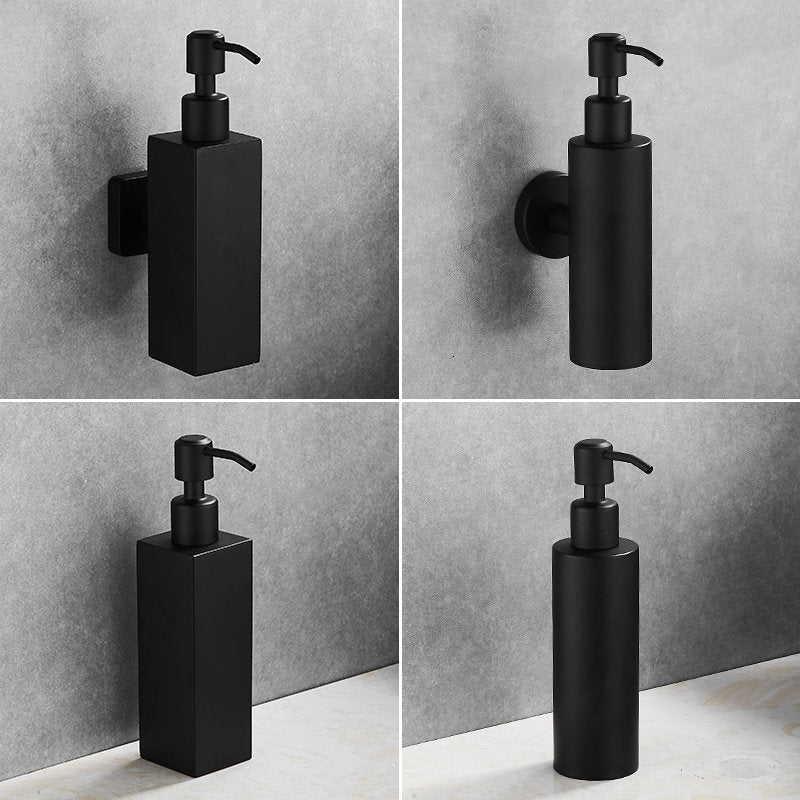 2021 New Liquid Dispenser Hand Kitchen Sink Soap Container 304 Stainless Steel Black Bathroom Shampoo Holder Wall Mounted Bottle Sowv