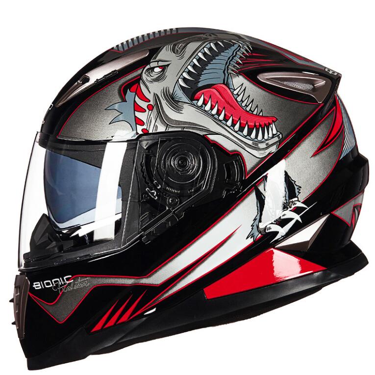 Hot-selling motorcycle helmets for men and women with double lens lining detachable anti-fog electric motorcycle helmet locomotive full cove