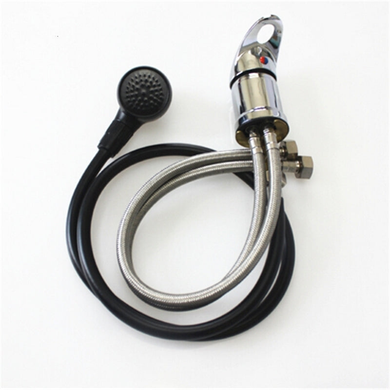 2021 New Free Shipping Stainless Steel Basin Faucet Chrome Shampoo Shower Faucets Mixer Taps, Salon Punch Bed Mixing Vae,wash Hair 179w