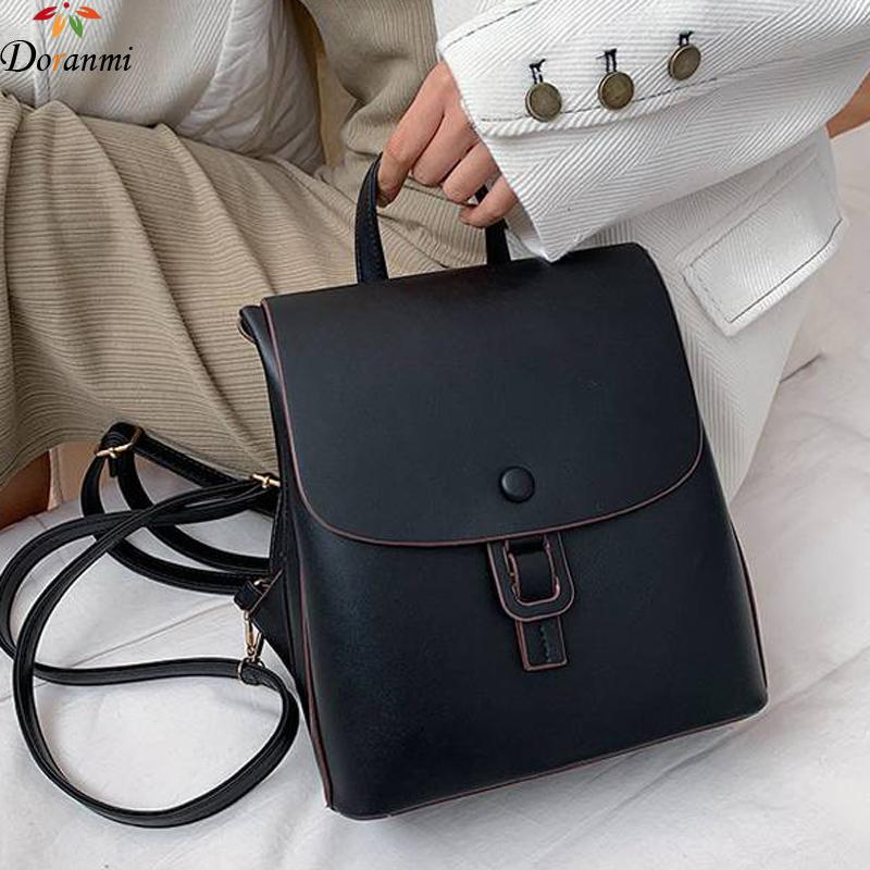 Backpack Style DORANMI Large Capacity Schoolbag Women&#039;s 2021 Designed Buckle Rucksack Female Backpacks Mochila BagSB100