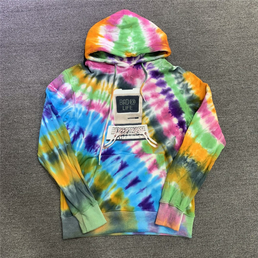 2021 New Tie-dyed Travis Scott Jackboys Cactus Jack Skeleton Hand Click Keyboard Hoodie Women Men Pullover Hooded 65k4