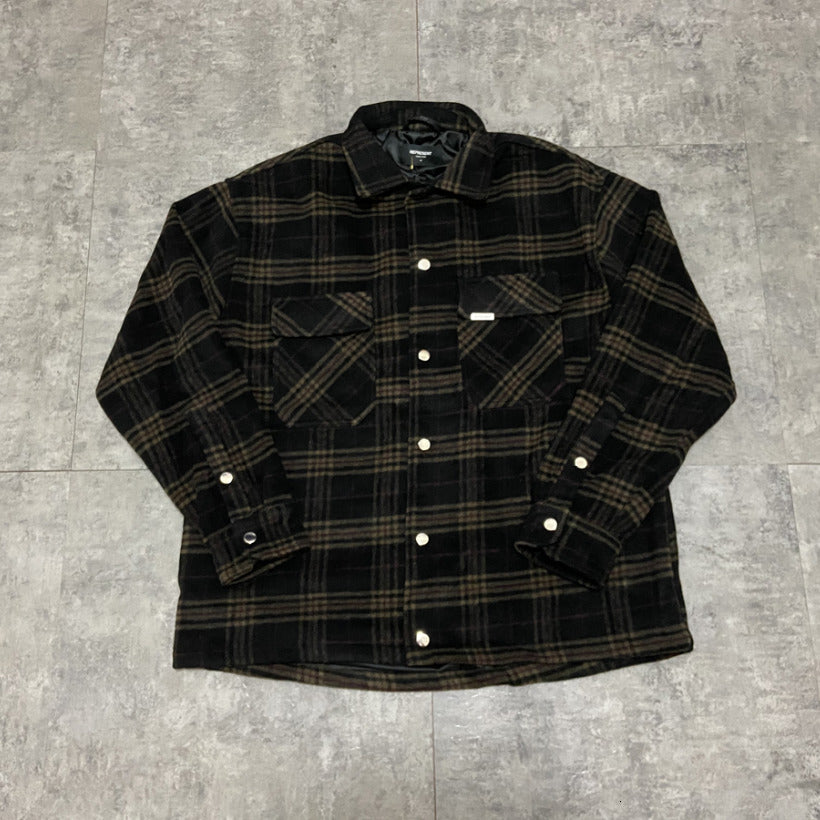 2021 New Represent Tartan Wool Overshirt Hoodie Men Women 1:1 Best Quality Plaid Textured Over-shirt Shirts Blouse Ehnj
