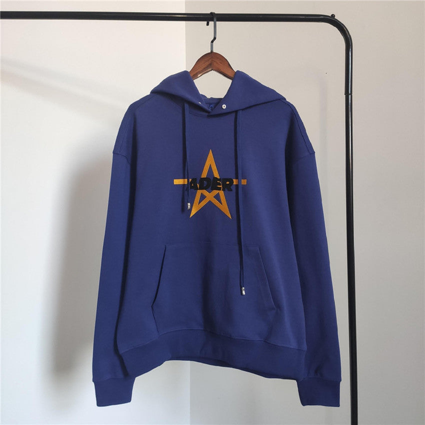 2021 New High Quality Embroidery Adererror Hoodie Men Women 1:1 Ader Error Five-pointed Star Sweatshirts Cotton Pullover Xe8w