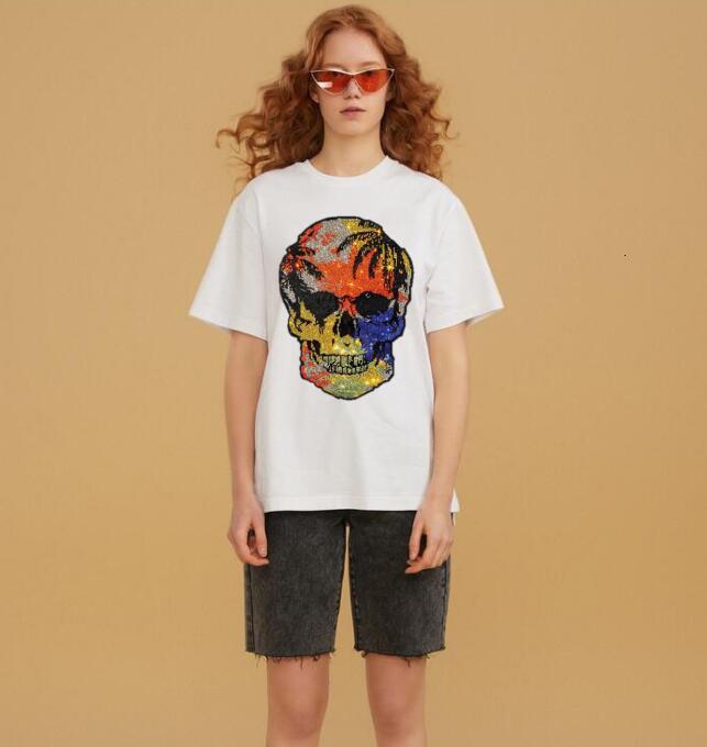 2021 New Diamond Girl Stone Nice Casual Cotton Shirt for Young Lady Top t Hot Drill Vessel of the Tshirt Gout Xry8