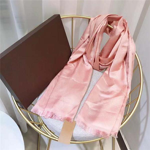 Hot Selling Silk Scarf Fashion Man Women 4 Season Shawl Scarf Letter Scarves Size 180x70cm 6 Color High Quality