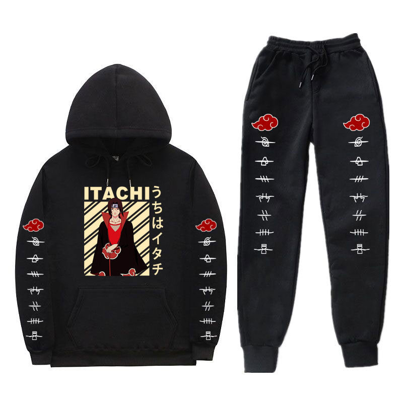 2021 New Naruto Akatsuki Uchiha Itachi Anime Yahiko Men&#039;s Woman Pieces Sets Tracksuit Winter Sweatshirt+drawstring Hoodie Y9iz