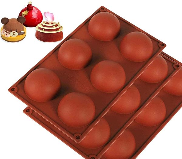 Silicone Mold for Chocolate Cake Jelly Pudding, Round Shape Half Candy Molds Non Stick BPA Freefor Baking