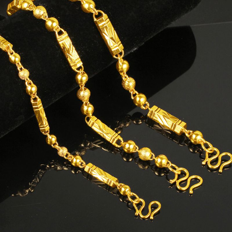 Solid Men Jewelry 18k Gold Filled Classic Male Necklace Choker Chain Hip Hop Style Fashion Gift
