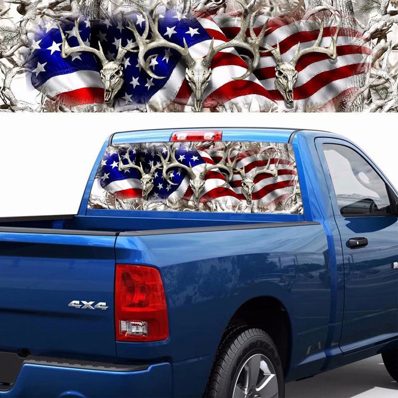 Ferocious Goat Angle Rear Window Glass Car Sticker SUV Pickup card personality modified Autos Decal