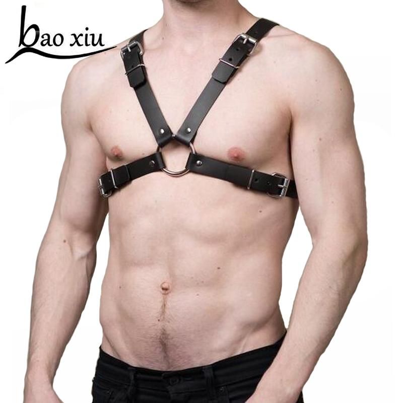 New Vintage Men Bondage Leather Gothic Belts Cowboy Chest Top Bra Fetish Straps Harness Women Harajuku Body Suspenders Belts