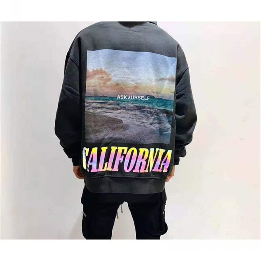 2021 New Askyurself Reflexive Female 1:1:1 Superior Colorful California Quality Wave Hoodie Xjzq