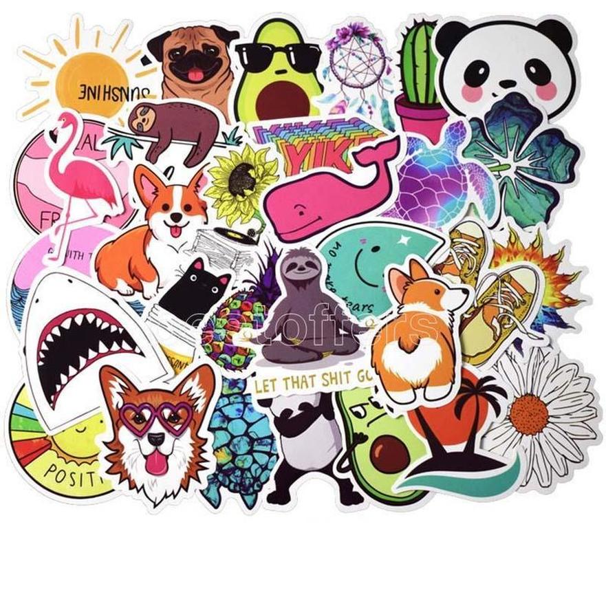 50pcs Puppy Kirky DIY Sticker Lot Cute Animal Posters Graffiti Skateboard Snowboard Laptop Luggage Motorcycle Home Decal Gifts for Kids 2022 HDC02
