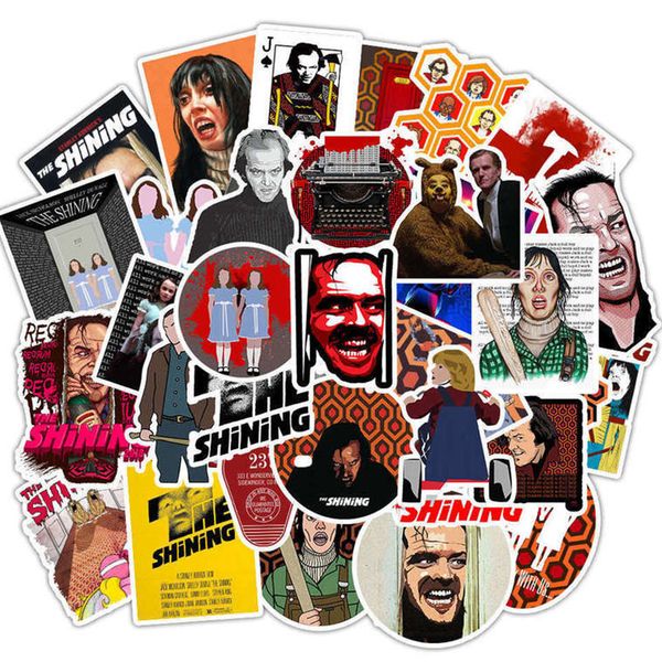 50PCS-Lot Horror Movie The Shining Stickers for Laptops Computers Luggage suitcase Home Skateboard Car Decal Funny DIY sticker