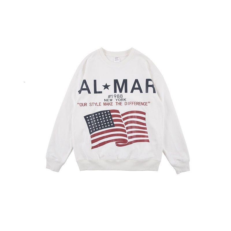 2021 New the American Flag Printed Women Hoodie Hiphop Streetwear Men Causal Sweatshirt Pullover O2ij