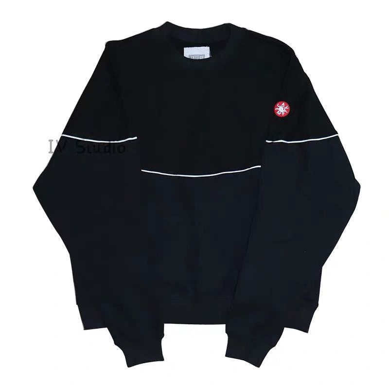 Cavempt Ec White Line Crewneck Woman 1:1 High Quality Washing Sweatshirts Cavv Empt Hoodie V59v