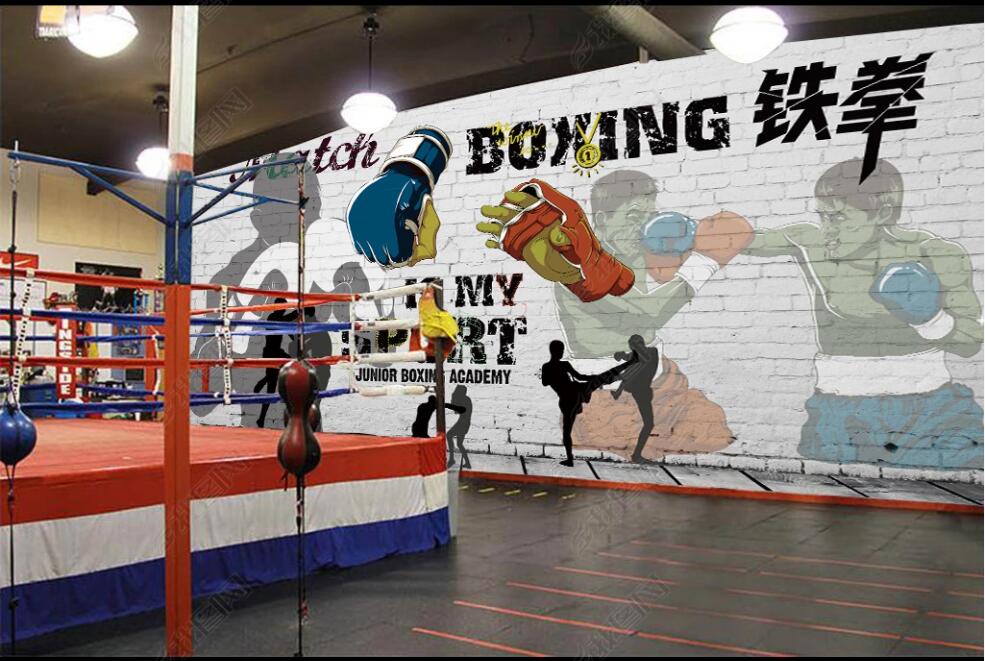 3d wallpaper custom photo mural Boxing Gym Muay Thai Karate in the living room home decor 3d wall murals wallpaper for walls 3 d