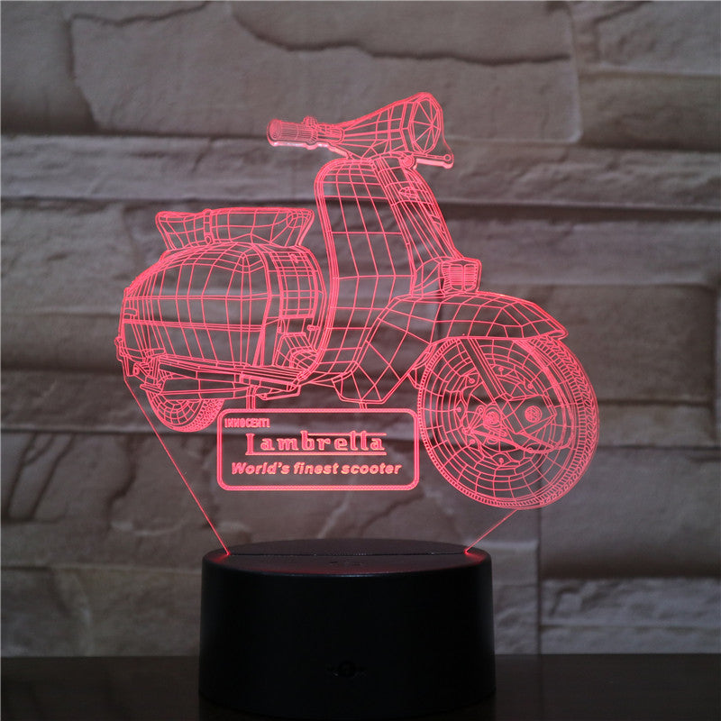 I am brella world&#039;s finest scooter 3d illusion lamps acrylic motorcycle 3d led table atmosphere lamp