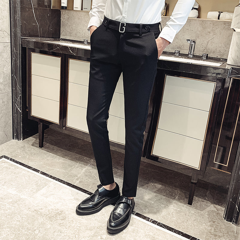 Formal Autumn Wear Full Length Skinny Dress Fit All the Game Men&#039;s Office Business Suits High Quality Pants 34 Pwiu