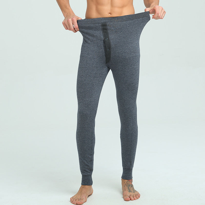 2021 Men Pants 100% Wool Knitting Leggings Winter Thick Long Knit Pant for Man 3colors Male Trousers with Lining Ials