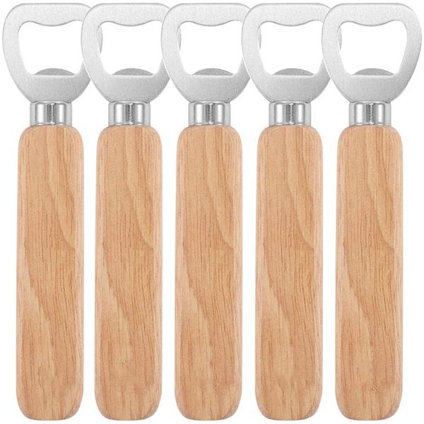 New Style Wood Handle Handheld Bartender Bottle Opener Wedding Groomsmen Gift beer opener