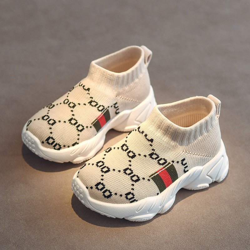 Baby Sneakers Infant socks shoes 2021Childrens Flat Shoes Baby Kids Girls Stretch Breathable Mesh Sports Running Shoes