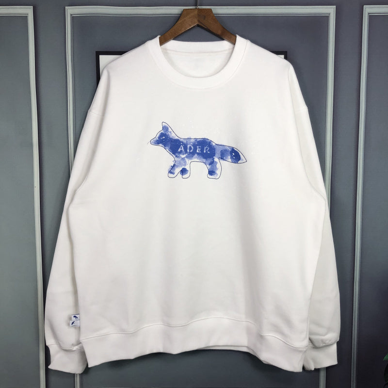 2021 New Fox Embroidery Ader Error Maison Kitsune Crewneck Sweatshirts Men Women Best Quality Adererror Pullover Hoodie Q5qu