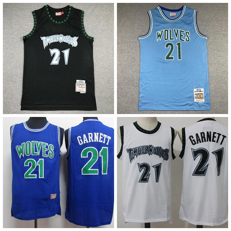 Men&#13;Minnesota&#13;Timberwolves Kevin Garnet A basketball jersey for a core player;Swing players sew and embroider basketball jerseys.