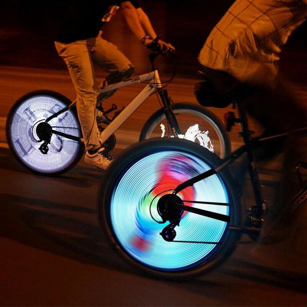 Led Programmable Diy Cool Pictures Bicycle Bike Spoke Flash Tyre Wheel Lights Luces de radios de bicicleta