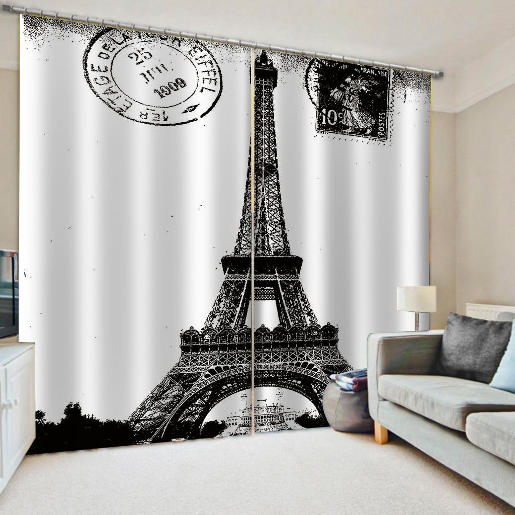 European Style Kitchen Curtain Blackout 3D Curtains For The Living Room Bedroom Fashion Home Decor