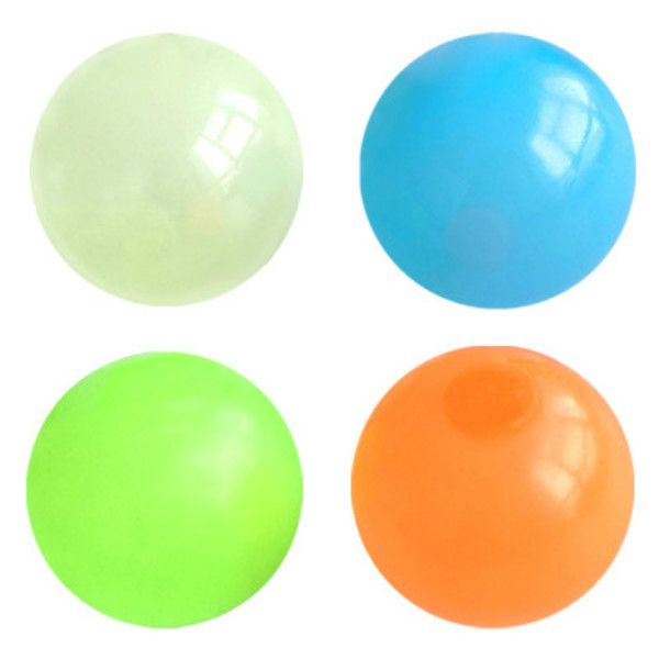 Ceiling Sticky Wall Ball Luminous Glow In The Dark Squish Anti Stress Balls Stretchable Soft Squeeze Adult Kids Toys Party Gift RH16328