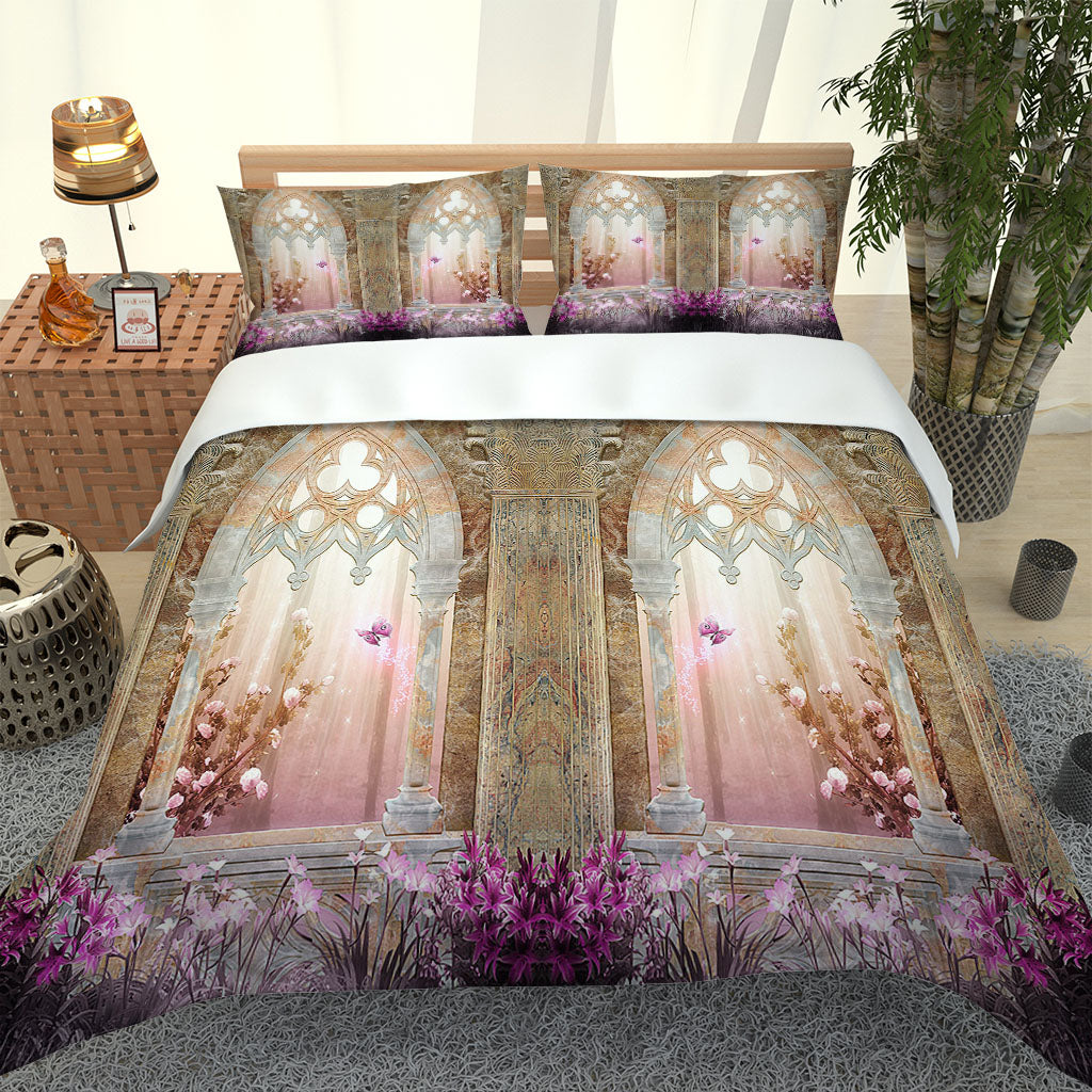 Bedding Set Red 3pcs Duvet Cover Sets Pillowcase purple roman 3D Bedding Sets Twin Full Queen King Size