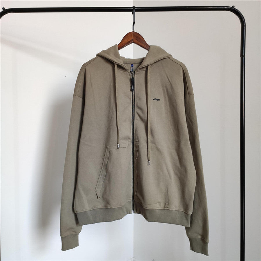 2021 New Cardigan Adererror Hoodie Men Women Irregular Pocket Ader Error Sweatshirts Pullovers Streetwear Lqya