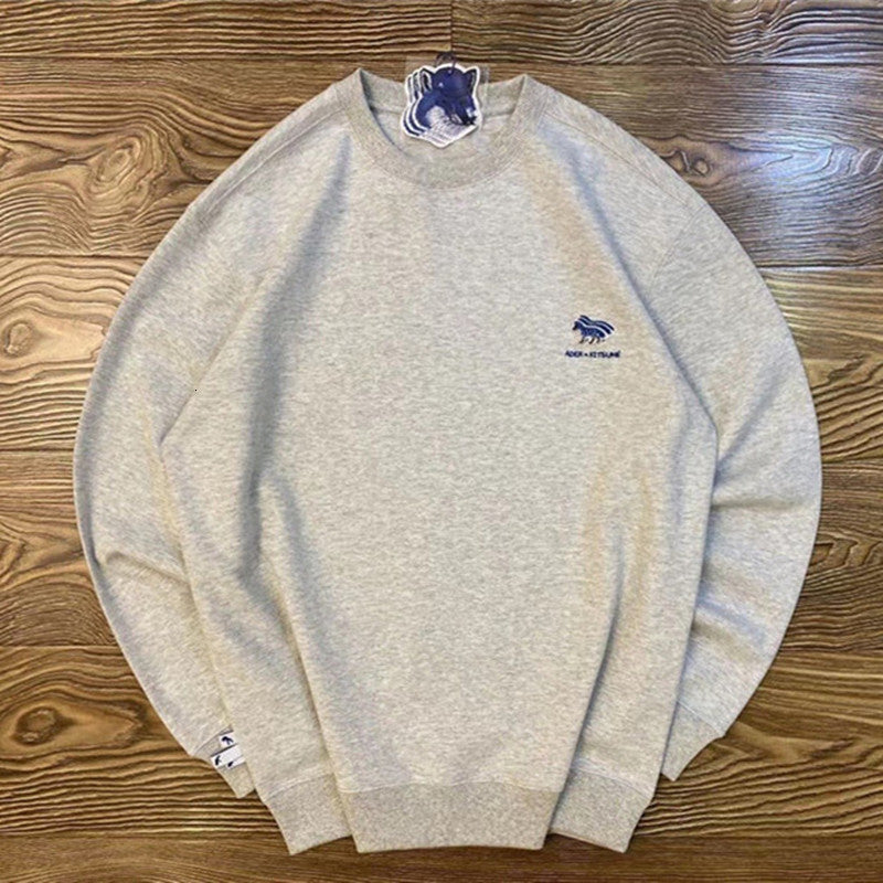 2021 New Adererror Fox Crewneck Men Women 1:1 Best Quality Patch Bae Maison Kitsune Ader Error Sweatshirts Hoodie Ugvp