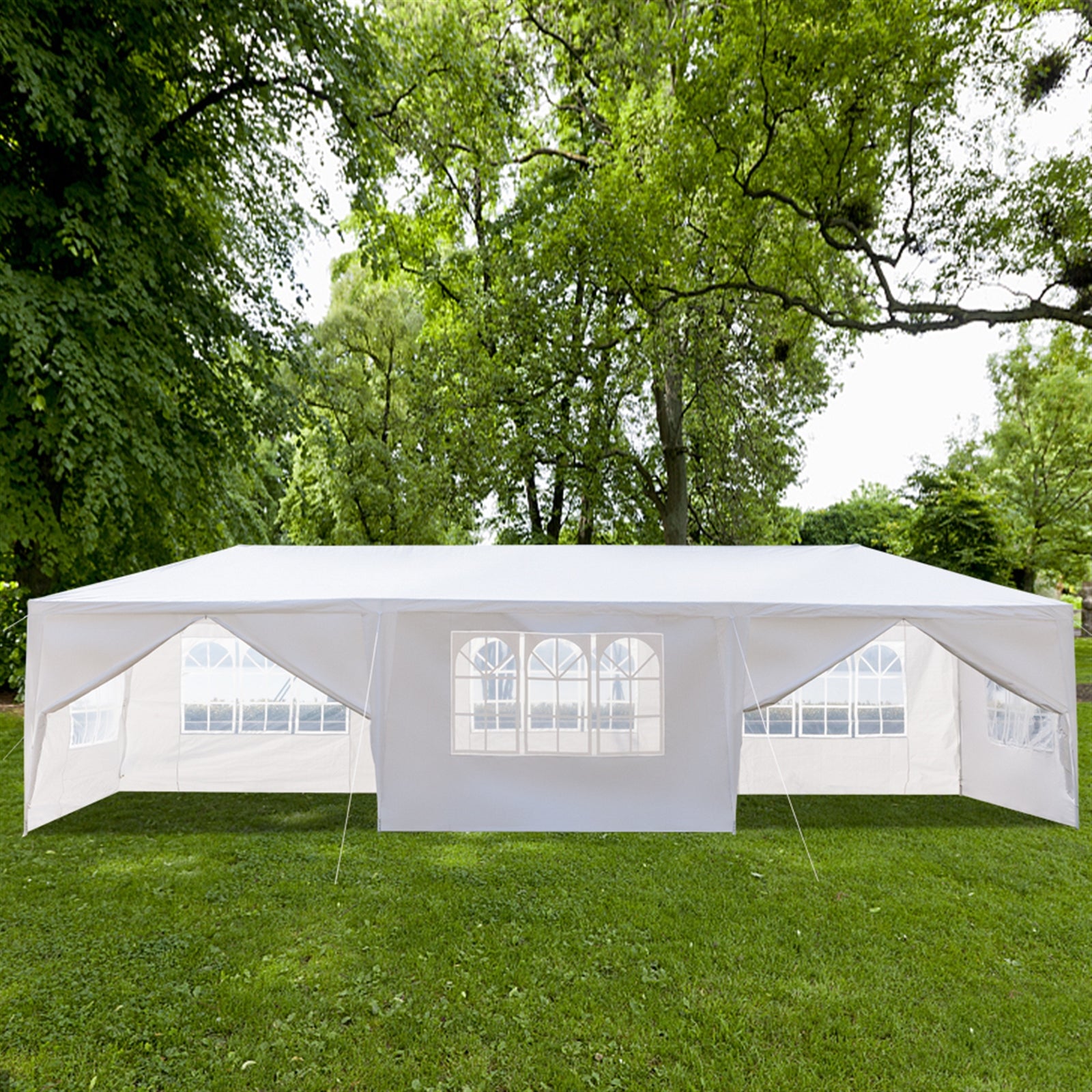 Sunshade Eight Sides Two Doors Waterproof event patio Tent wedding with Spiral Tubes awning Gardenhous White