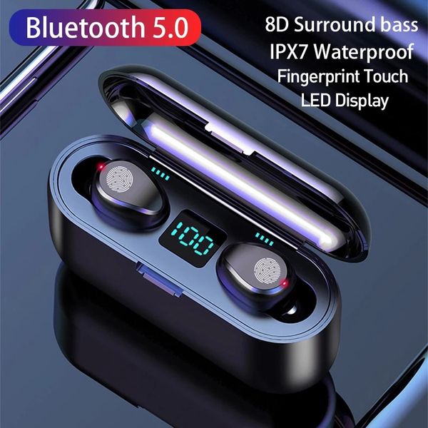 TWS Bluetooth Earphones with Microphone Touch Control Wireless Headphones HIFI Mini In-ear Earbuds Sport Heasetset Call
