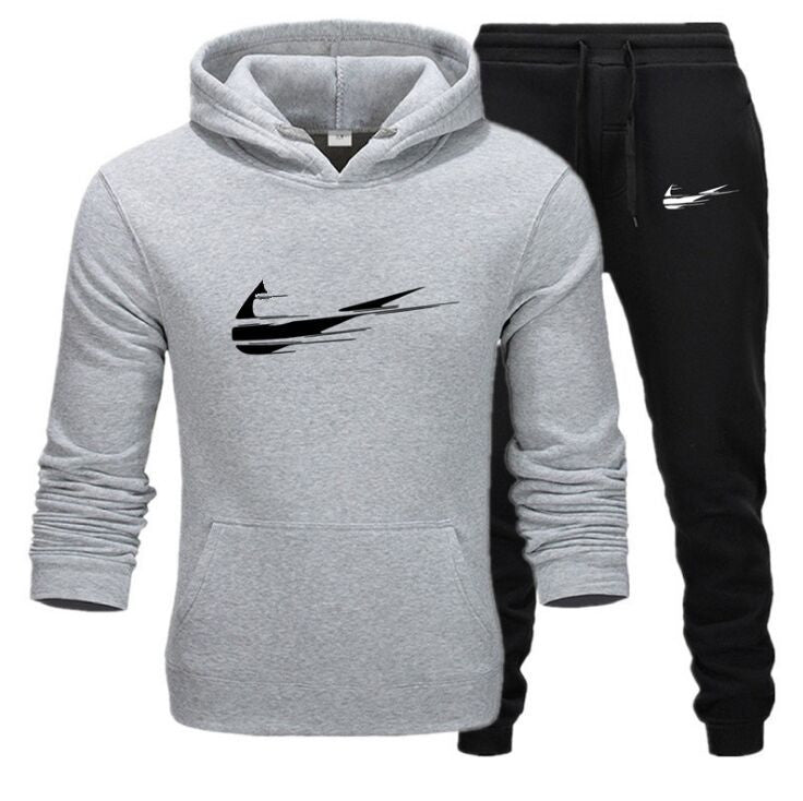 Sports Fitness Men Women Set Hoodies+Pants 2 Pieces Sets Tracksuit Autumn Winter Hooded Male Sportswear Gym Sudadera Hombre 3XL