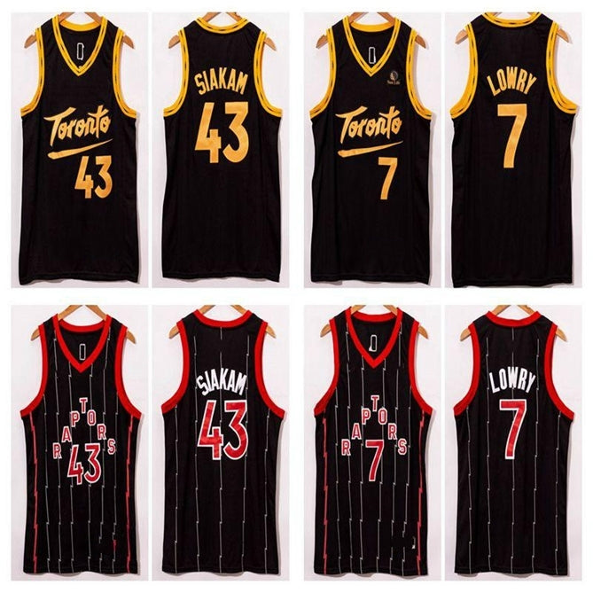 2020 2021 Pascal 43 Siakam Kyle 7 lowry Jersey Black New City Basketball Mans Swingman TorontoRaptorsEdition Stitched