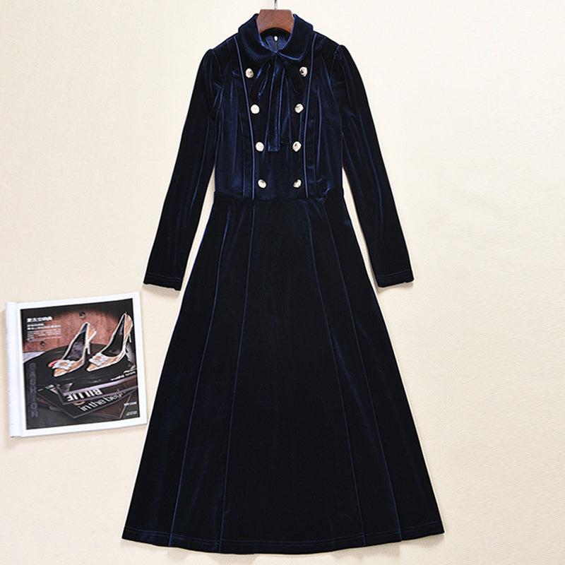 Kate Middleton Long Dress High Quality New Women&#039;s Fashion Party Office Vintage Elegant Chic Gentlewoman Velvet Dresses 87iv