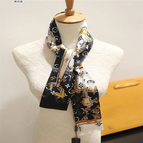 2022 Designer Silk Scarves Fashion Headbands Classic Women High-end Velvet Scarves Go with Hair Band
