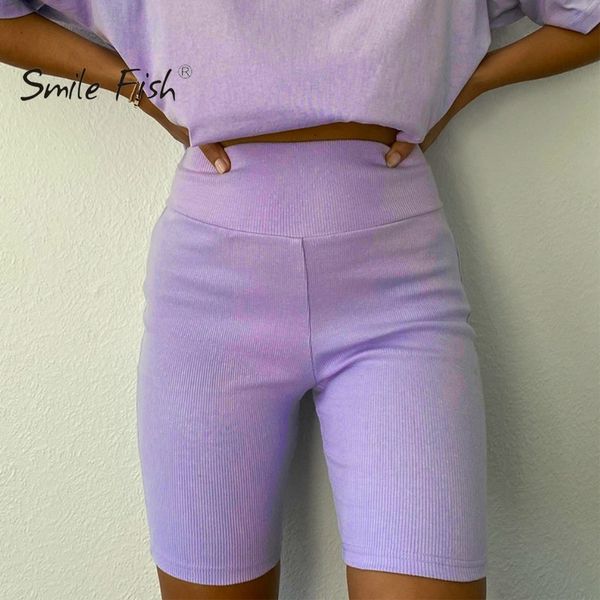 Solid Women Summer Cycling Bike Shorts Stretch Basic Short Black Female Pantalones Sweatpants Strike Bodycon Streetwear G1946 210317