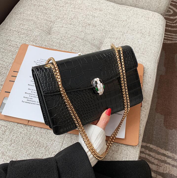 wholesale women leather chain bag retro embossed leathers messenger bags street trend Alligator handbag elegant Joker Candy-colored summer fashion h