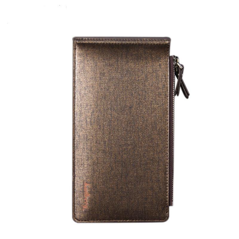 Wallets Men&#039;s 15 Cards Holders Bits Clutch Fashion Zipper Quality PU Leather Gold Blue Colors Purse Wallet