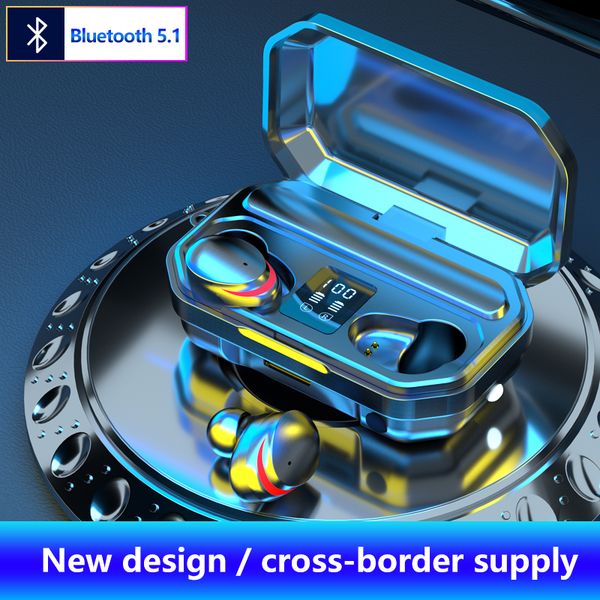 M15 TWS Headphones Bluetooth Wireless Sports Earphones with LED Flashlight Charging Case Phone Power Bank Stereo Gaming Headsets for Xiaomi